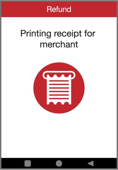DX8000 screenshot Printing receipt for merchant