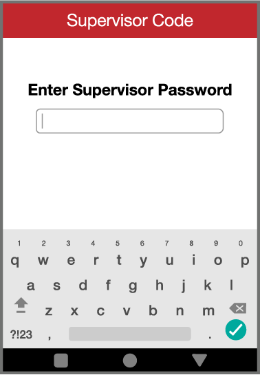 DX8000 screenshot Enter supervisor password