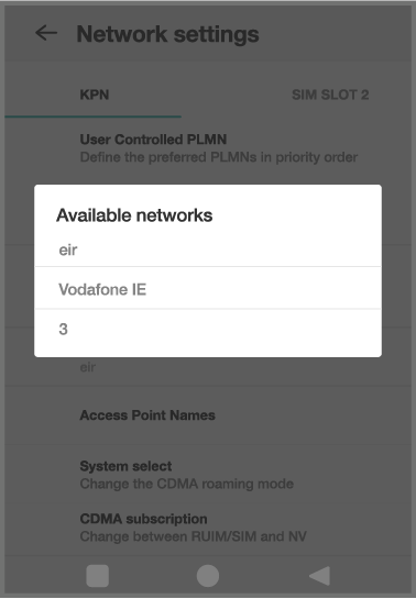 DX8000 screenshot Available network
