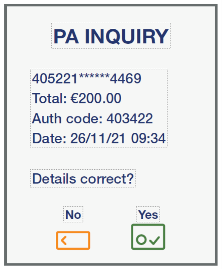 Verify transaction